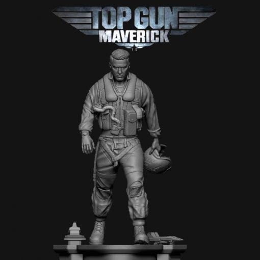 Top Gun Maverick Tom Cruise Diorama Statue | 3D Print Model | STL Files