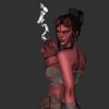 hellgirl smoking statue 11