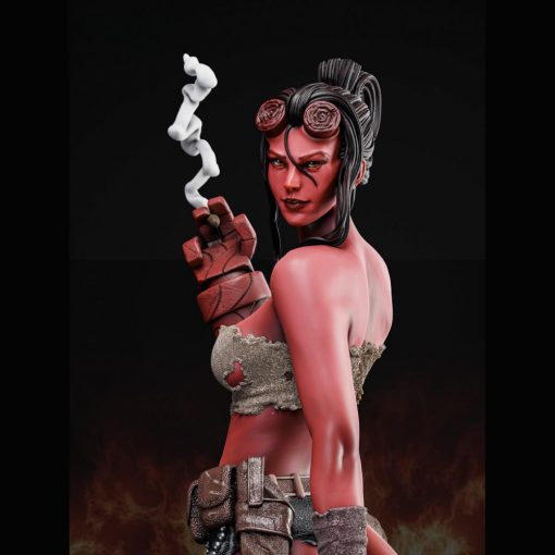 Hellgirl Smoking Statue | 3D Print Model | STL Files