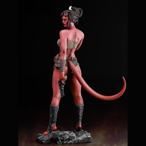 Hellgirl Smoking Statue | 3D Print Model | STL Files