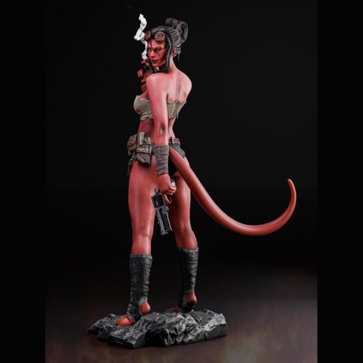 Hellgirl Smoking Statue | 3D Print Model | STL Files