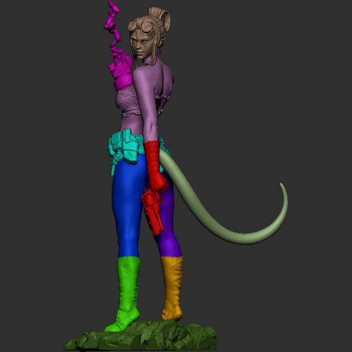 Hellgirl Smoking Statue | 3D Print Model | STL Files