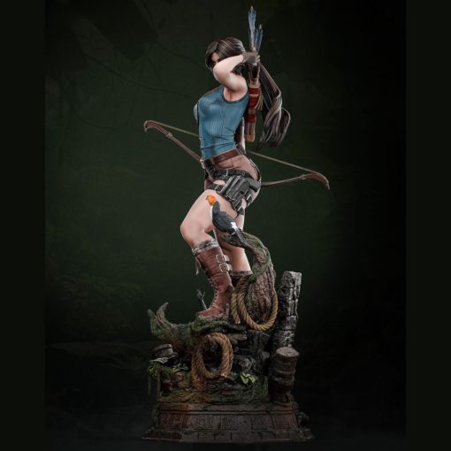 Lara Croft with Tucanos Figurine | 3D Print Model | STL Files